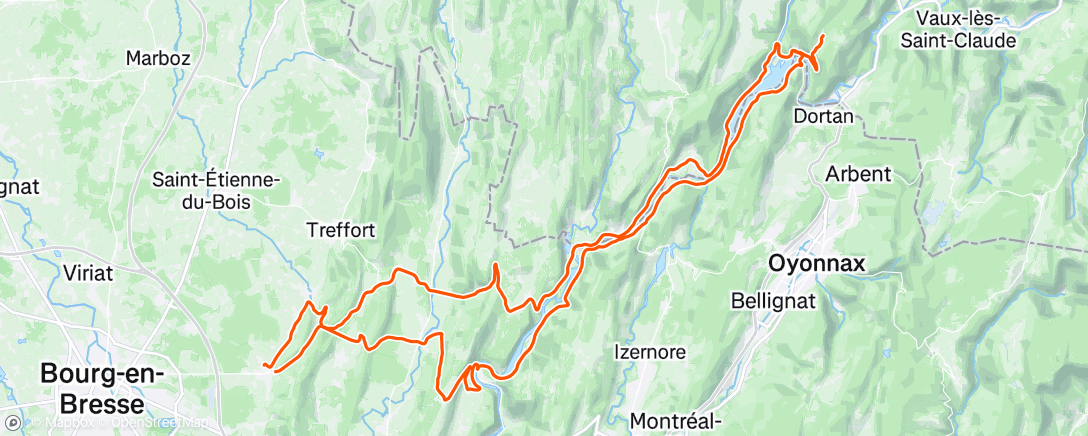 Map of the activity, Endurance
