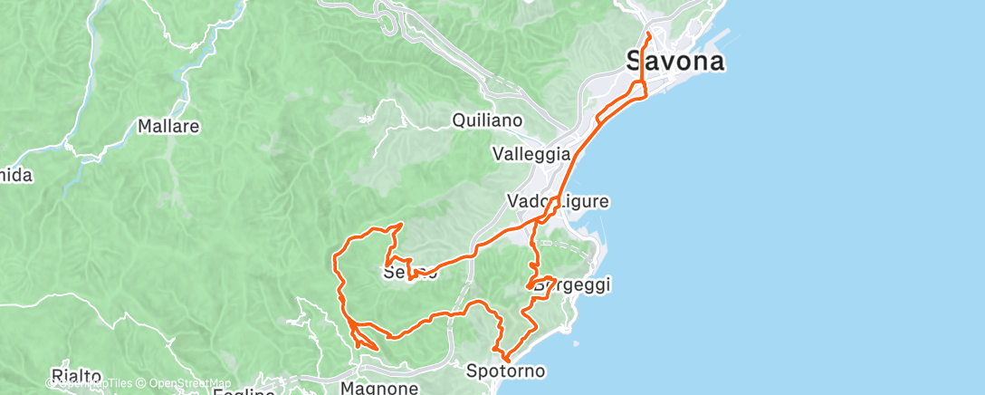 Map of the activity, Sessione di mountain biking all’ora di pranzo