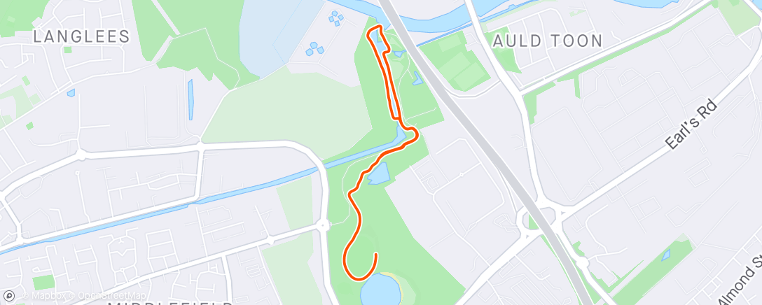 Map of the activity, leighs first ever run 🫶🏼 with Runna ✅