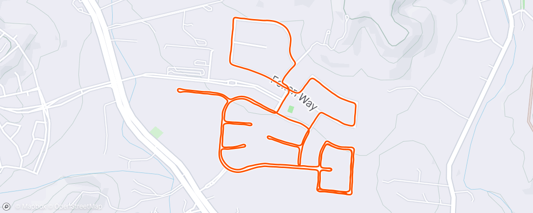 Map of the activity, Morning interval run