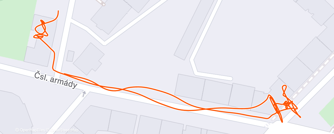 Map of the activity, Chůze 82.1t/13:00/^0m @ Decin (Sunday)