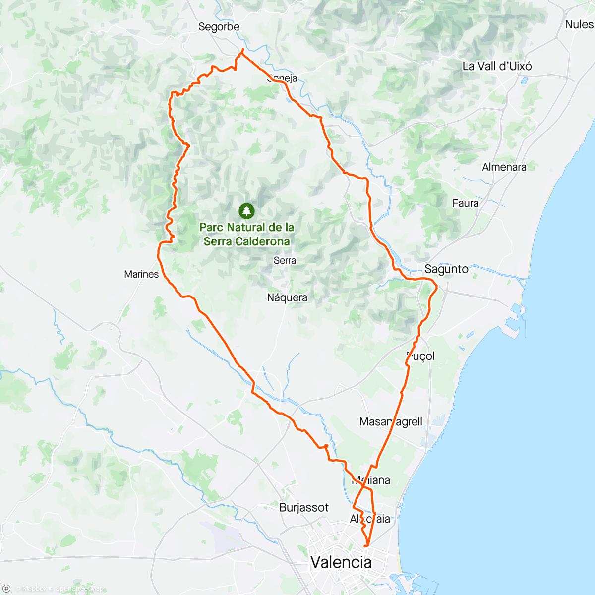 Map of the activity, V- PicoAguila-GELDO- Puçol-Subies🥤- V Etapa ❄️❄️ La HertzyaD'Sfizya Ext.