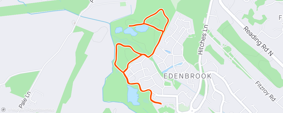 Map of the activity, Edenbrook parkrun