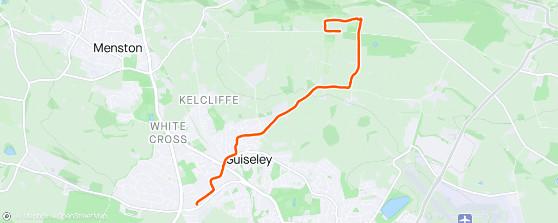 Mapa da atividade, Not the run I wanted. Very slow, managing the knee, then a long walk back when I couldn’t run anymore, otherwise a lovely day 😊