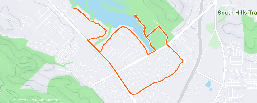 Map of the activity, Morning Run