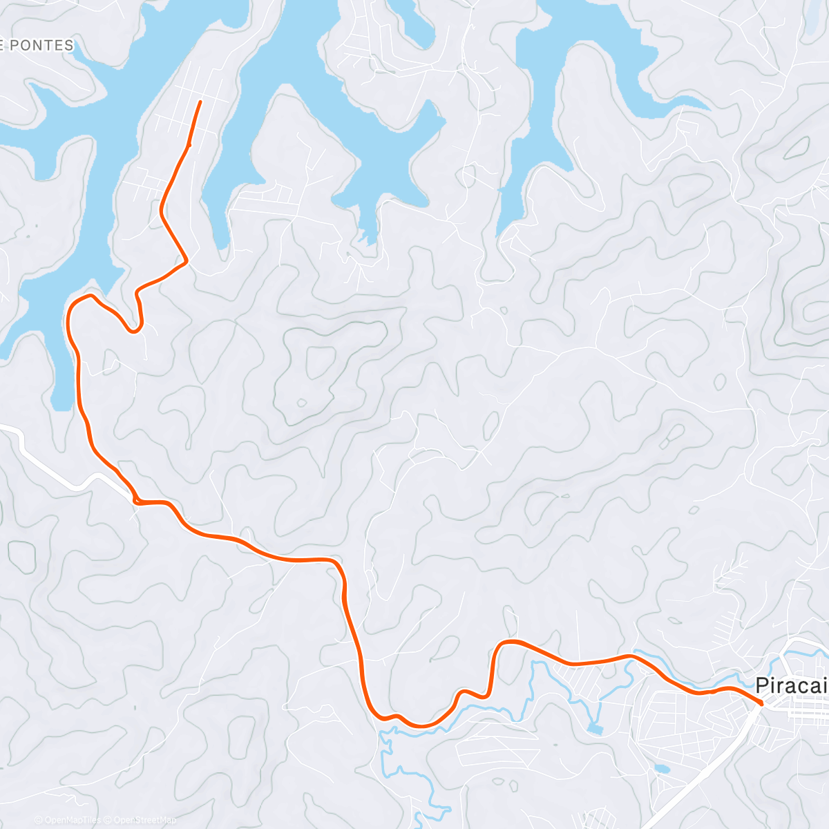 Map of the activity, Pedalada matinal