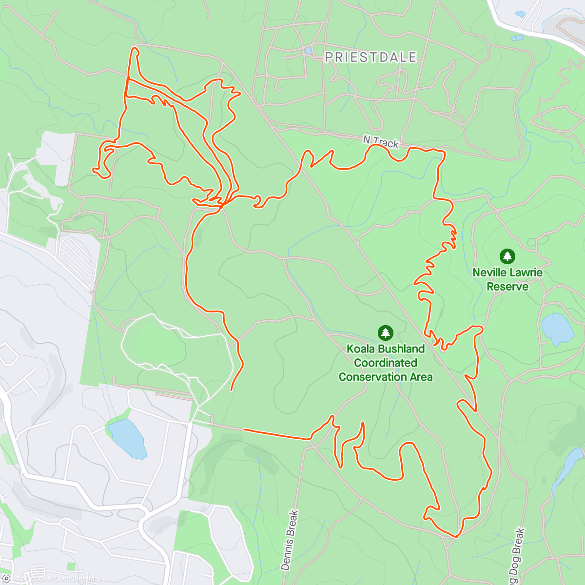 Map of the activity, Daisy from the top