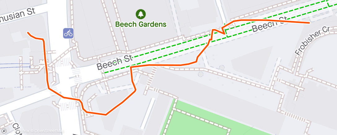 Map of the activity, Morning Walk