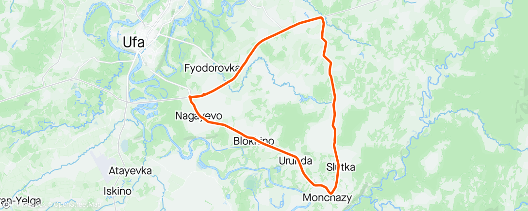 Map of the activity, Klassisk өчпочмак langtur