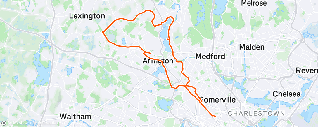 Map of the activity, Lunch Ride