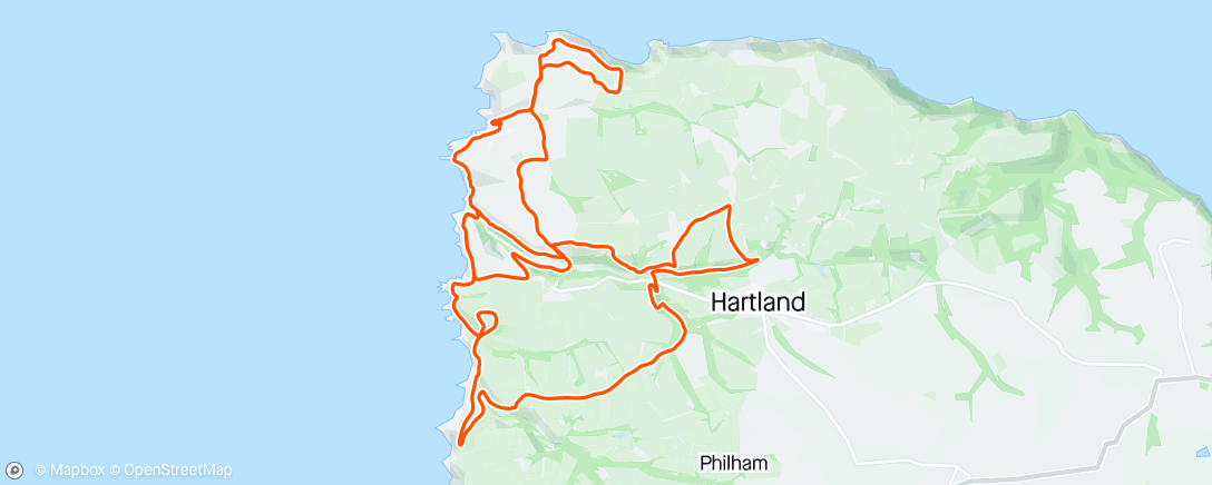 Map of the activity, Hartland Heartbreaker