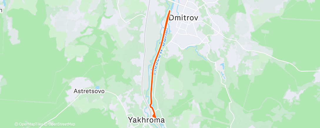 Map of the activity, Северный лыжный заезд (день)