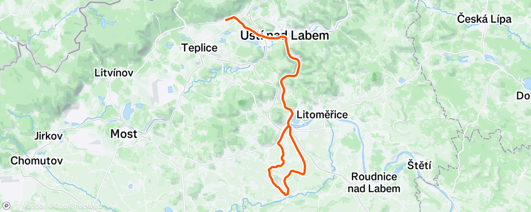 Map of the activity, Hazmburk 💯🚲