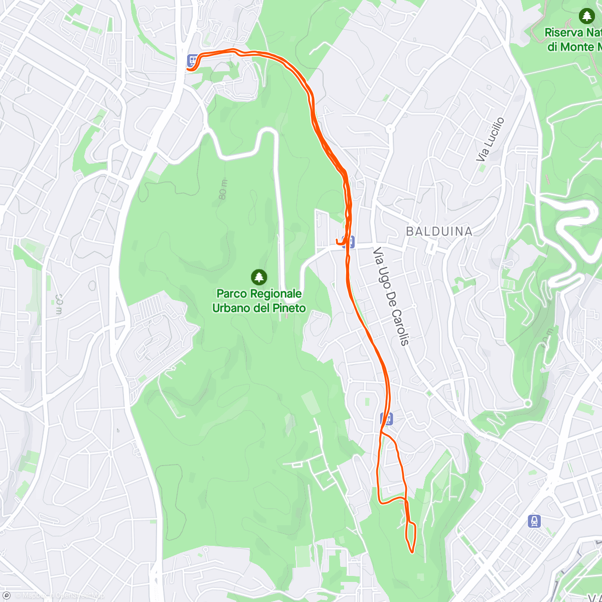 Map of the activity, Réveil à Rome 🇮🇹🏃🏻‍♂️