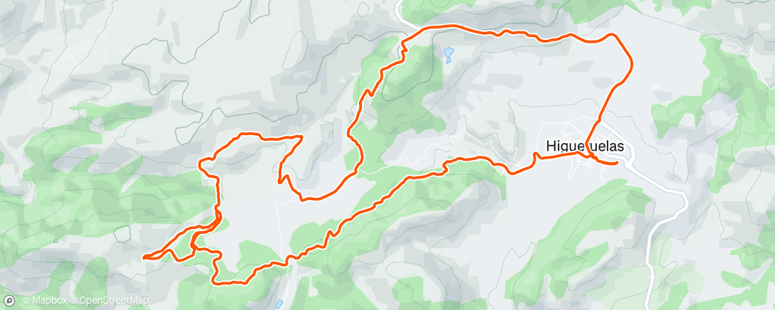 Map of the activity, Bicicleta de montaña eléctrica a la hora del almuerzo