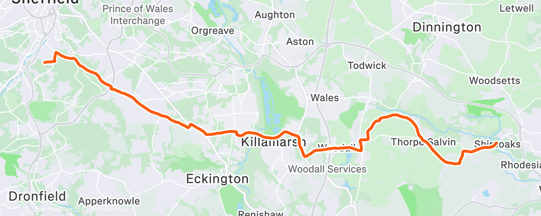 Map of the activity, Short Ride for the Shortest Day