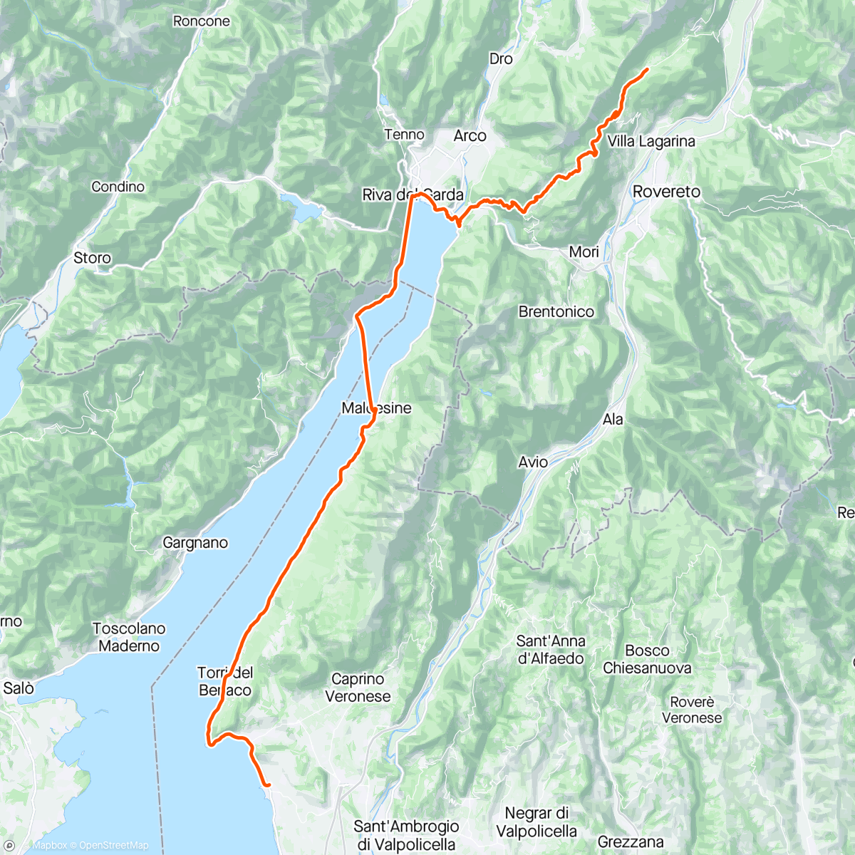 Map of the activity, Bikepacking Date Day 2