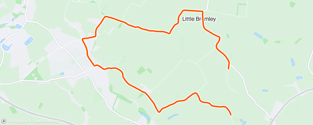 Map of the activity, Little Bromley 10k - P5