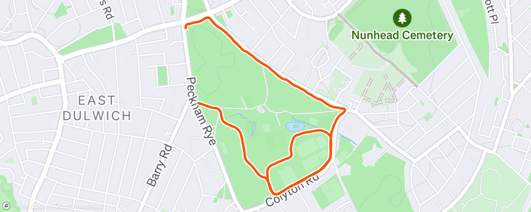 Map of the activity, Evening 5k