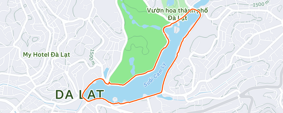 Map of the activity, Afternoon Walk