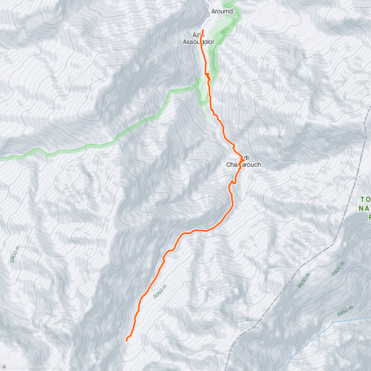 Map of the activity, Toubkal ⛰️🇲🇦 - Day 3, Muslim Hikers