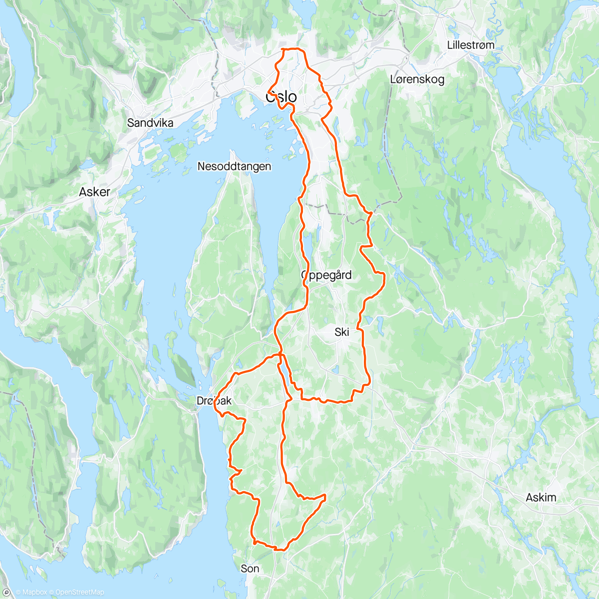 Map of the activity, Sørover m/ Sebastian