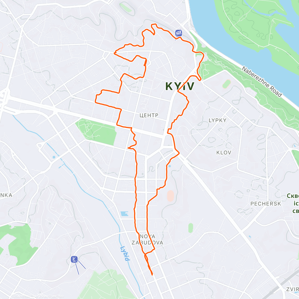Mappa dell'attività New Year Run