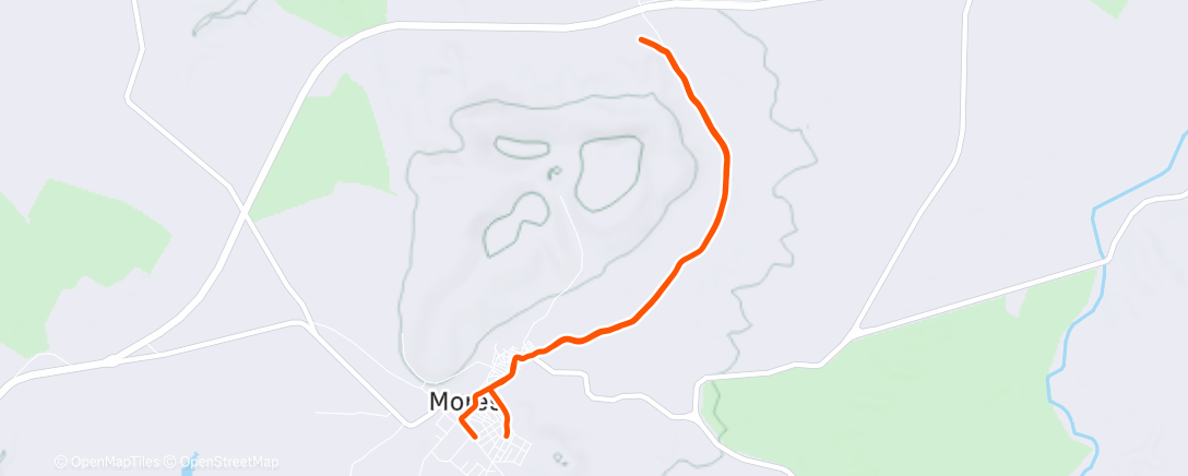 Map of the activity, Corsa pomeridiana