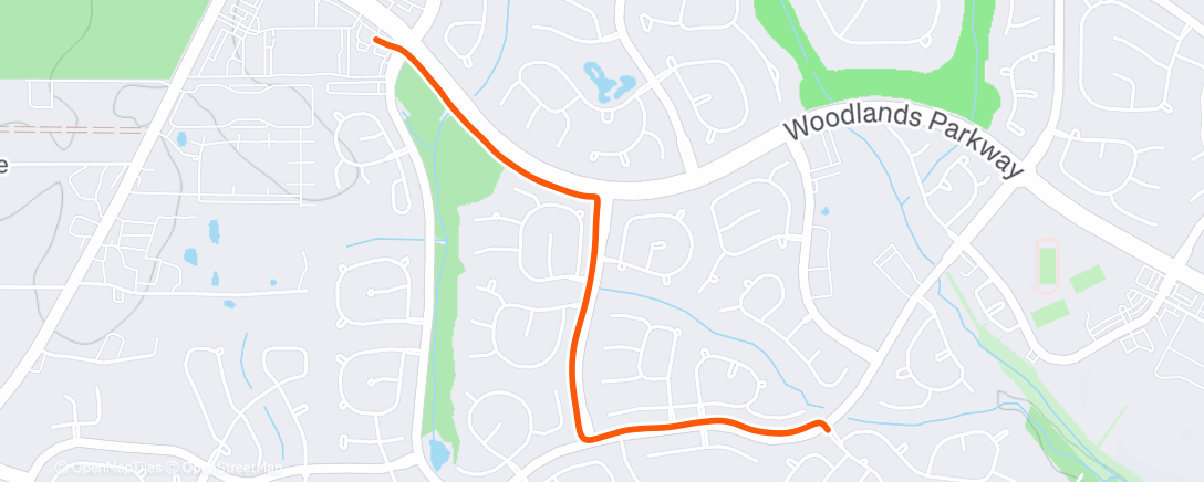 Map of the activity, Morning Run