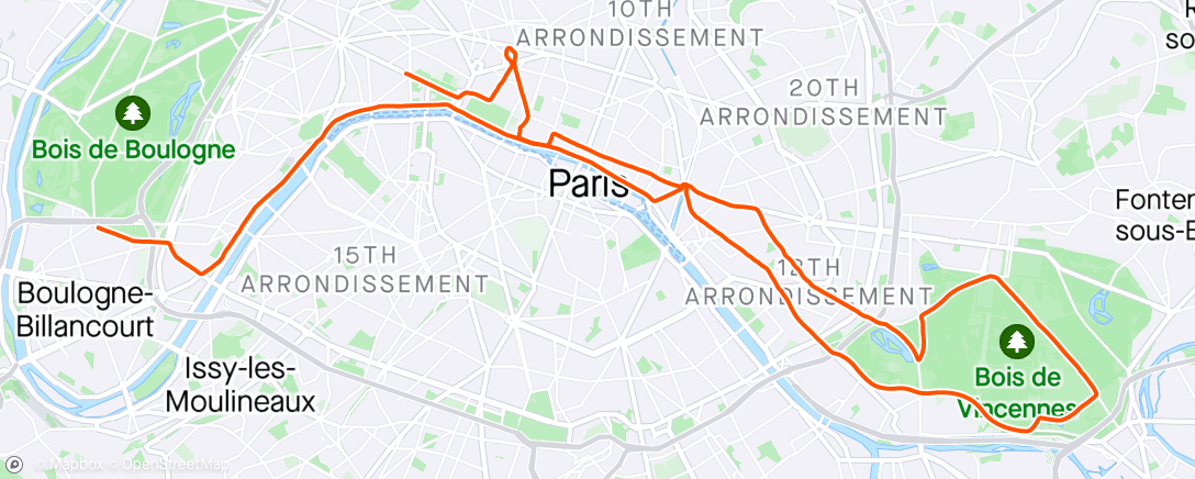 Map of the activity, Marathon de Paris 2024 - premier do not finish mais belle course jusqu’au coup de bambou
