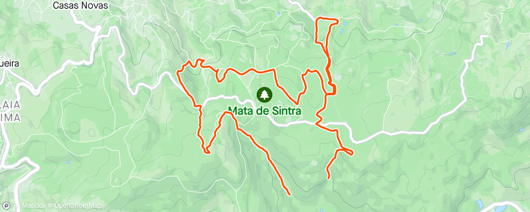 Map of the activity, Corrida em trilho matinal