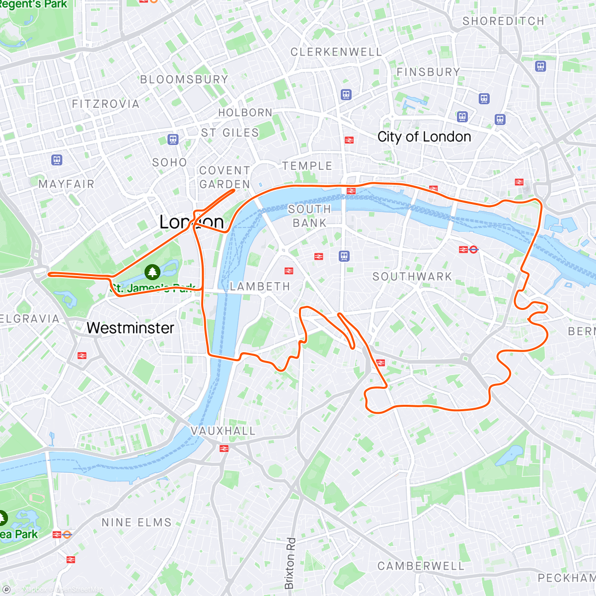 Map of the activity, Zwift - Back to Basics in London