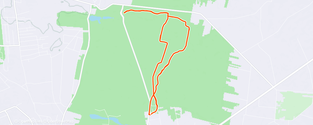 Map of the activity, Afternoon Run