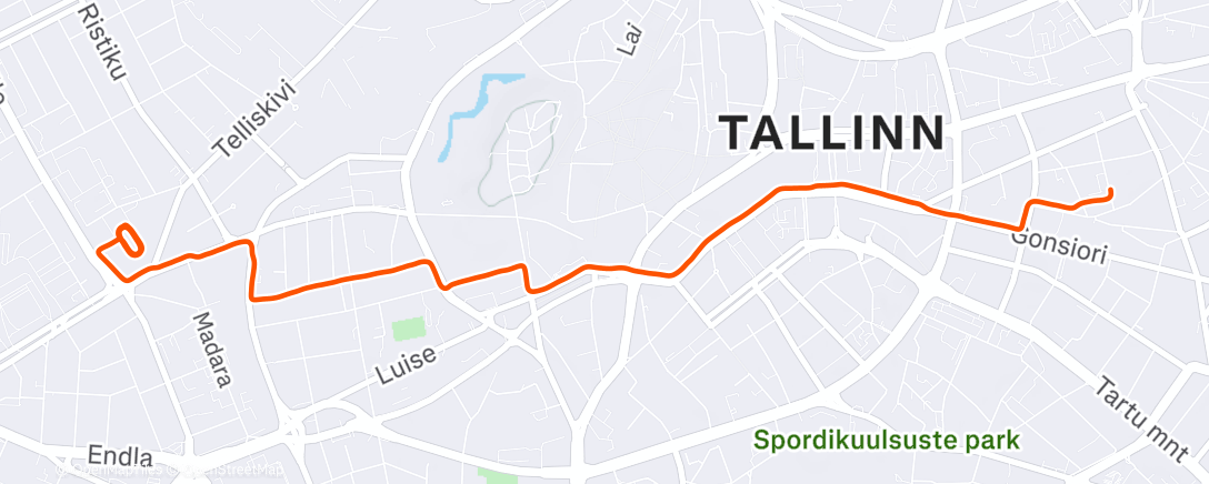 Map of the activity, W/U + 12” (3:50)