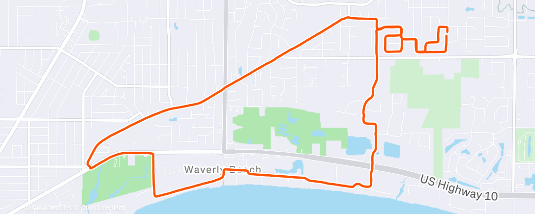 Map of the activity, Morning Run