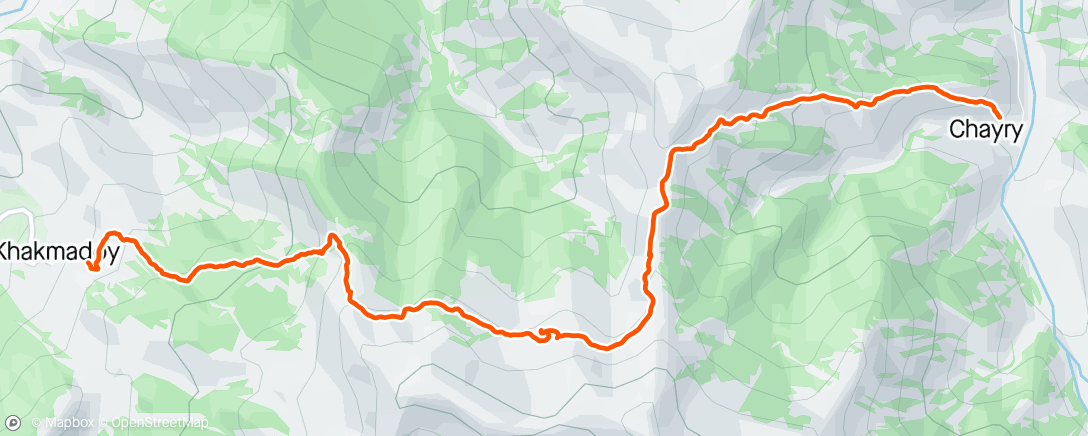 Map of the activity, Утренний хайкинг