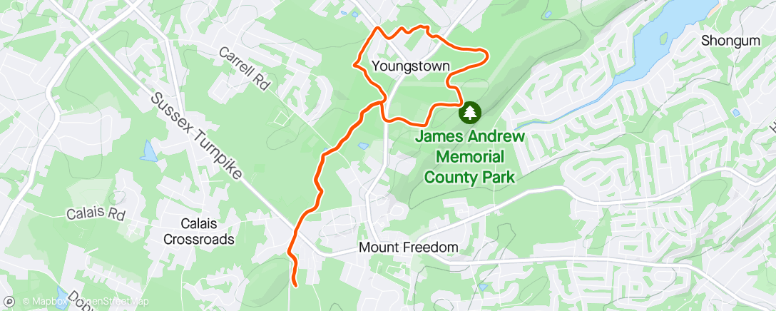 「Afternoon Hike」活動的地圖