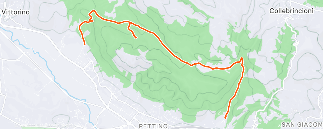 Map of the activity, Morning Hike