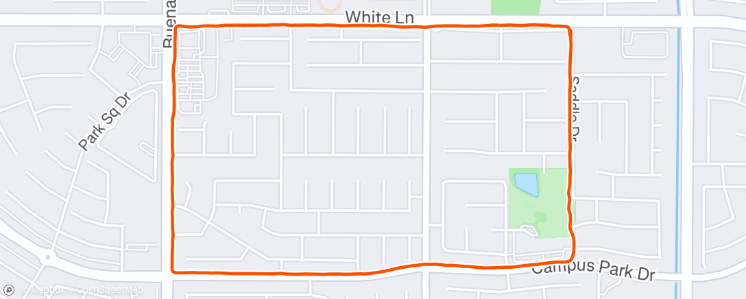 Map of the activity, Morning Run