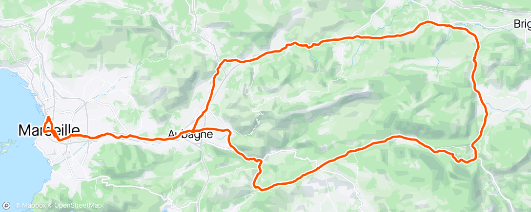 Map of the activity, Endurance pignon fixe en solo