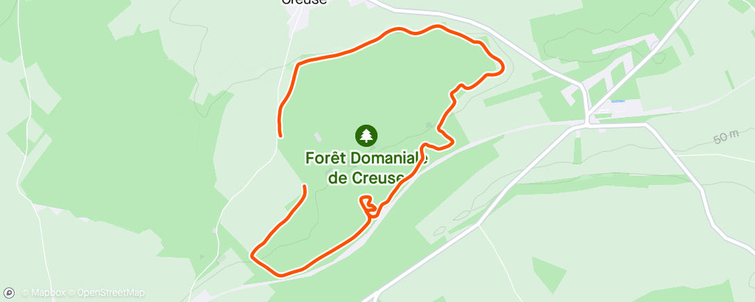 Mapa da atividade, Course à pied en soirée