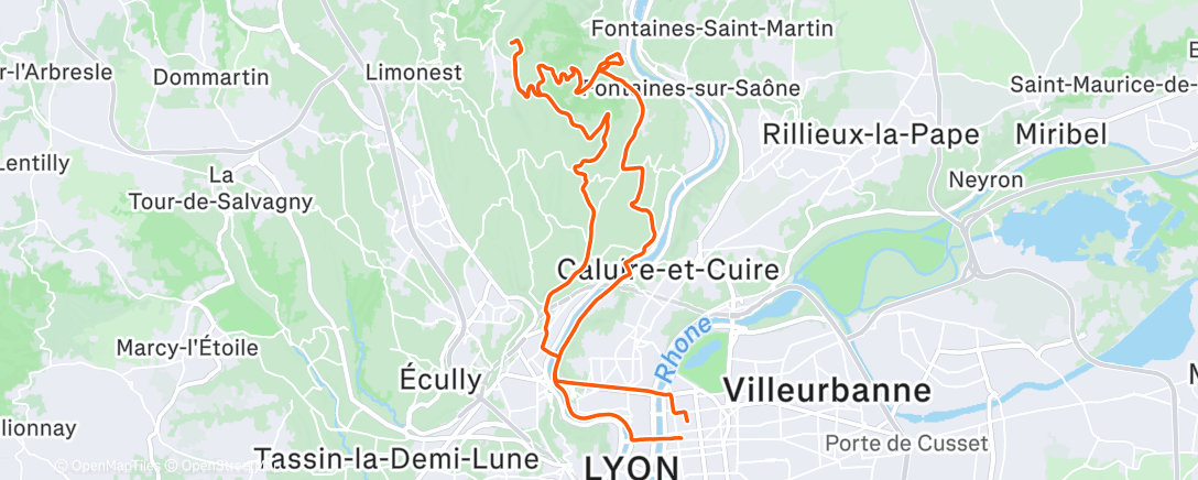 Karte der Aktivität „Sortie vélo le midi”