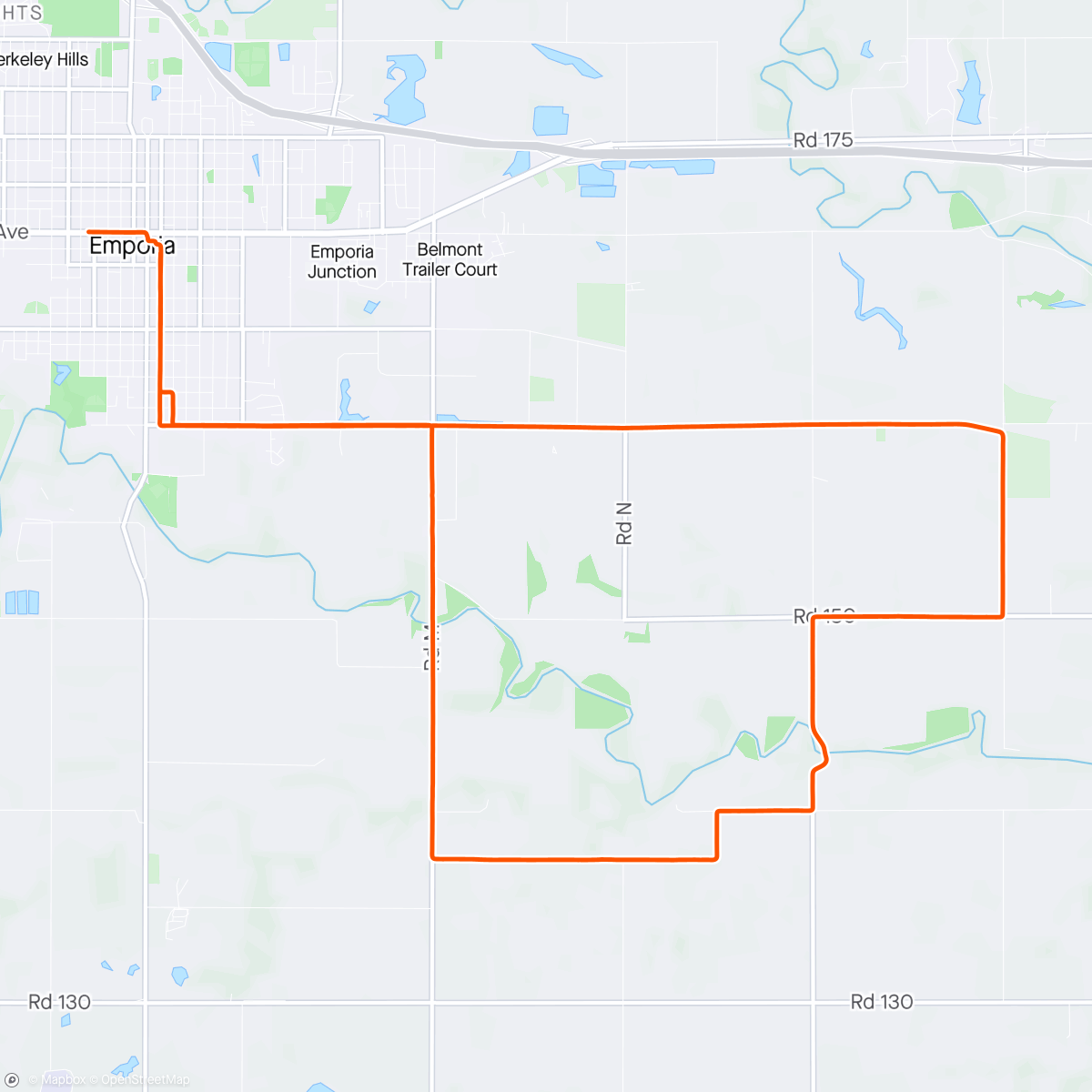 Map of the activity, HD Ride