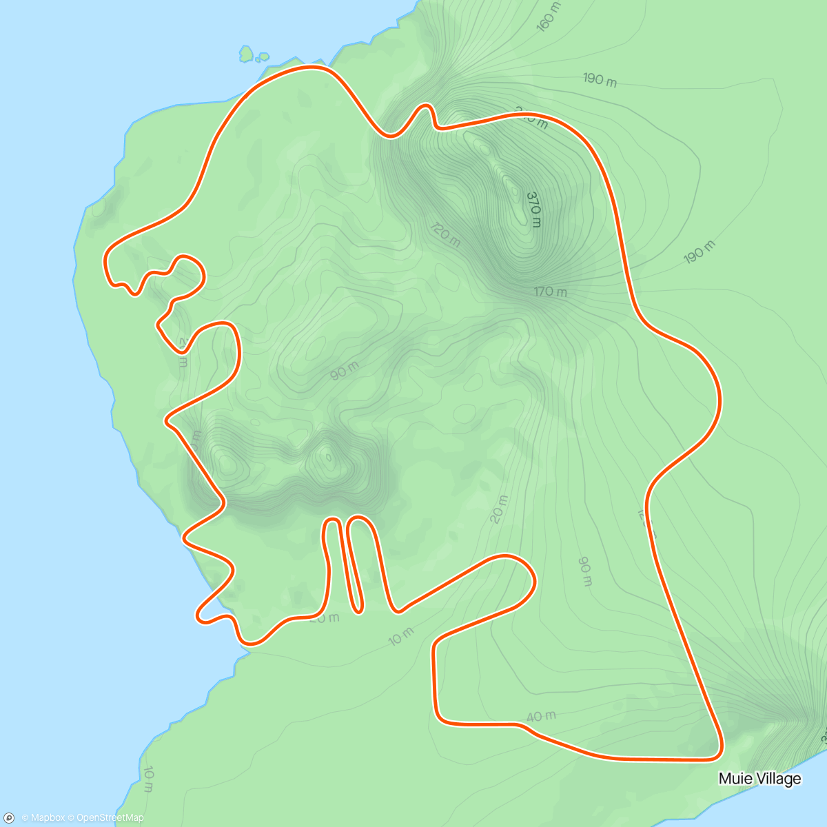 Map of the activity, Mølla: 5x6min @4:00/km + 10min 45/15 @3:45/km🎶
