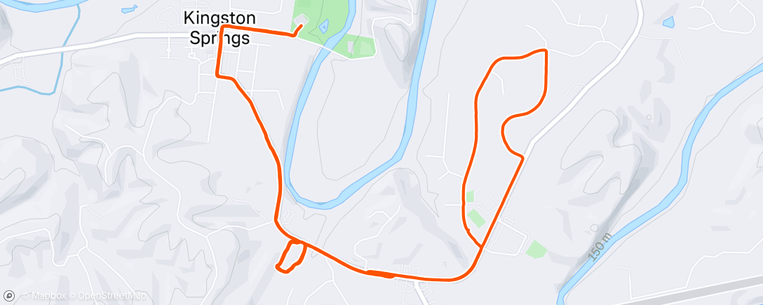 Map of the activity, 27/100 - Getting some miles on a warm day with Jack