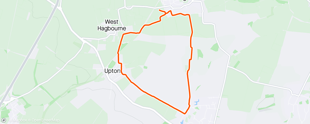 Map of the activity, Hagbourne Fun Run