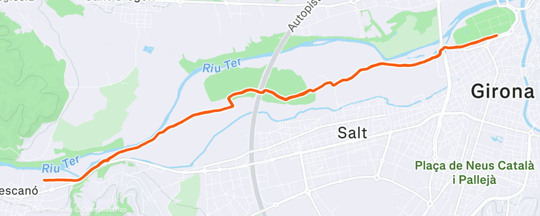 Map of the activity, Lunch Run