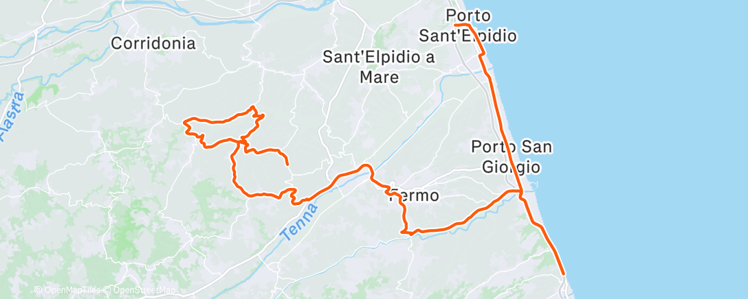 Map of the activity, Pedalata dell'ora di pranzo - 🔋 2.364 Wh