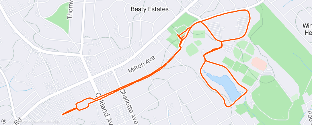 Map of the activity, Miracle Mile 4/15/24