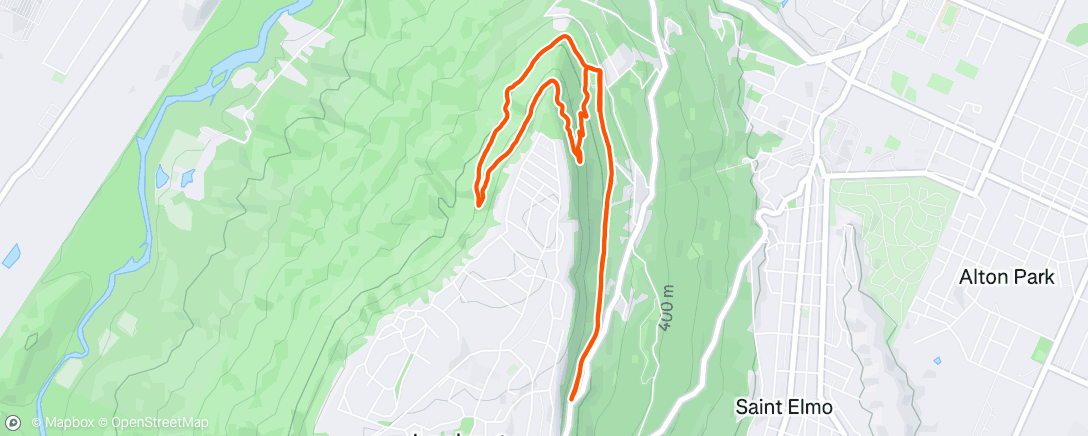 Map of the activity, Morning Trail Run